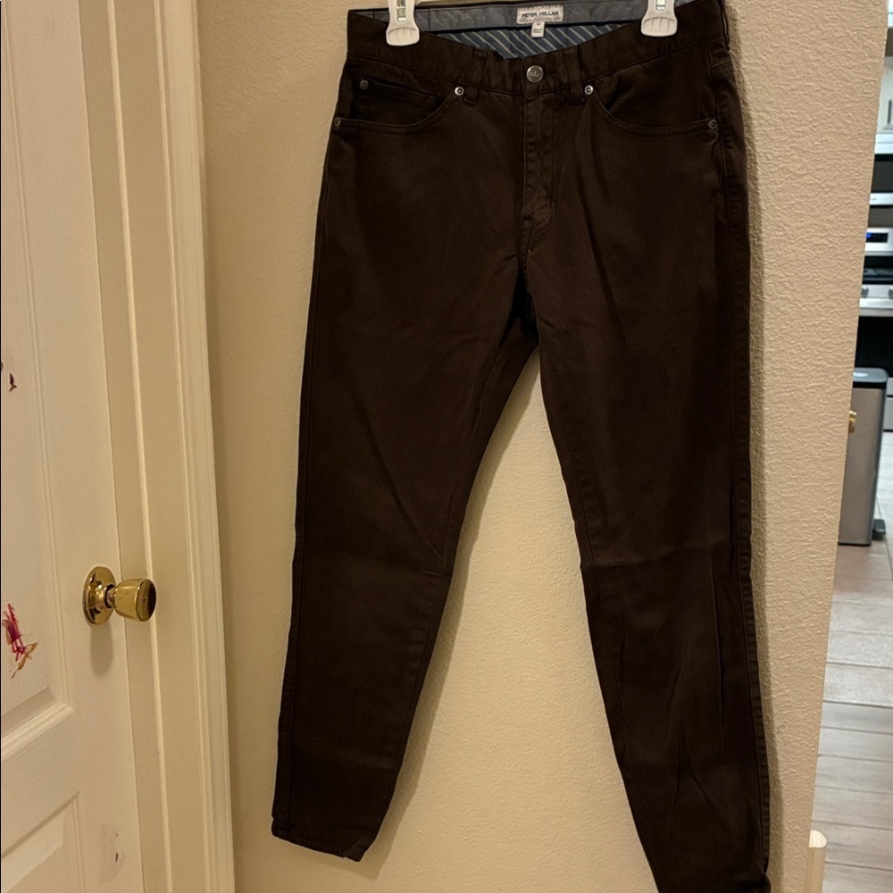 Peter Millar Men's Dark Brown Straight Jeans - Picture 2 of 7
